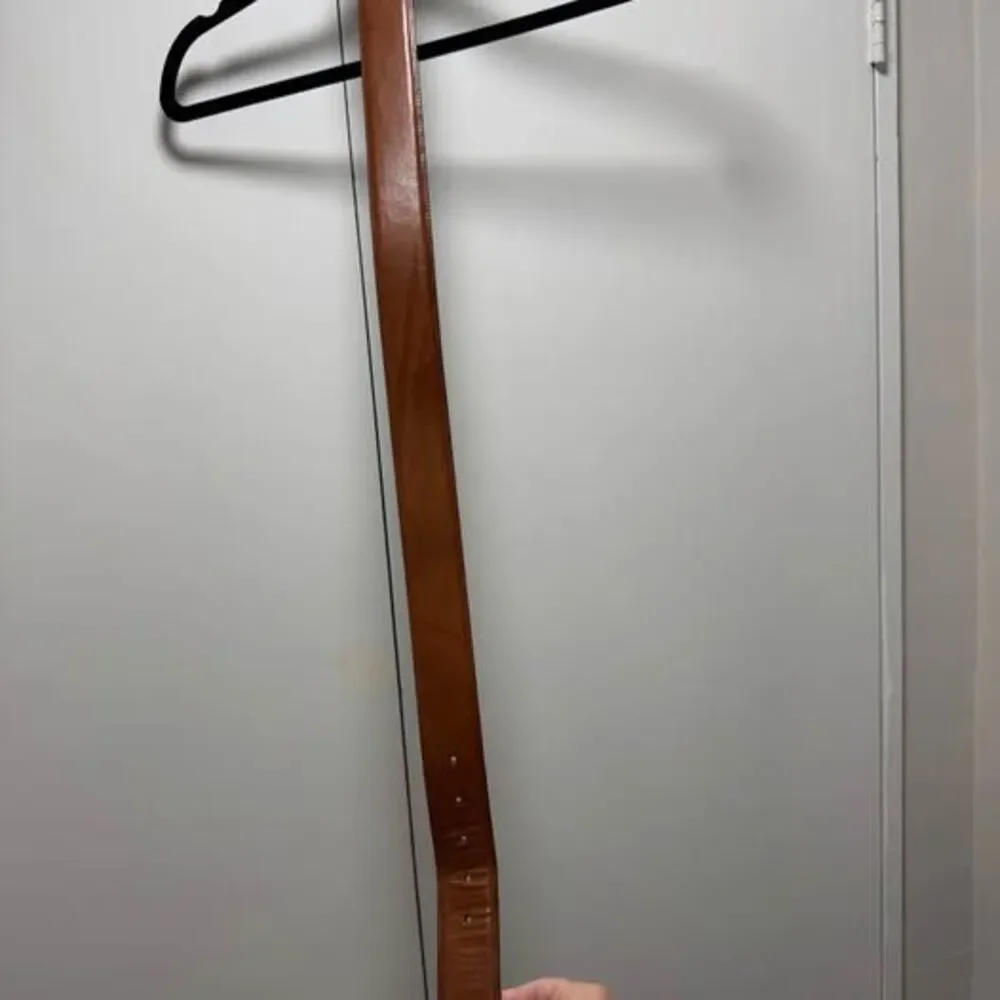 Brighton Brown Leather Belt Size S 32” Gold Brass Hardware Western Boho